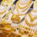 Jewelry market. Gold. Grain added